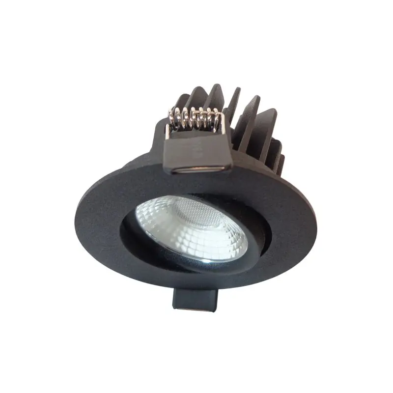 Artdelight Venice 2208 - inbouwspot - Ø 80 mm, Ø 68 mm inbouwmaat - 8W dimbare LED incl. - IP44 - zwart Betaalbaar