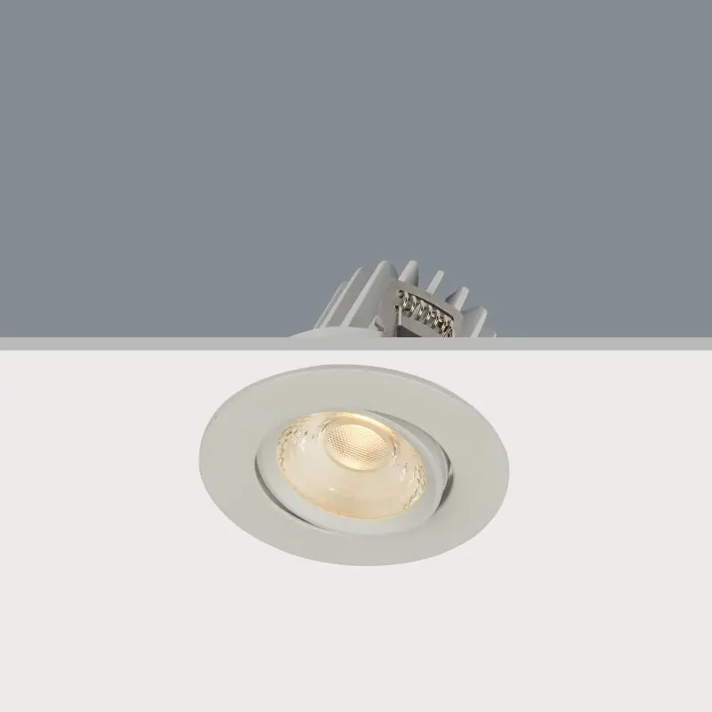 Artdelight Venice 2208 - inbouwspot - Ø 80 mm, Ø 68 mm inbouwmaat - 8W dimbare LED incl. - IP44 - wit Snelle Levering