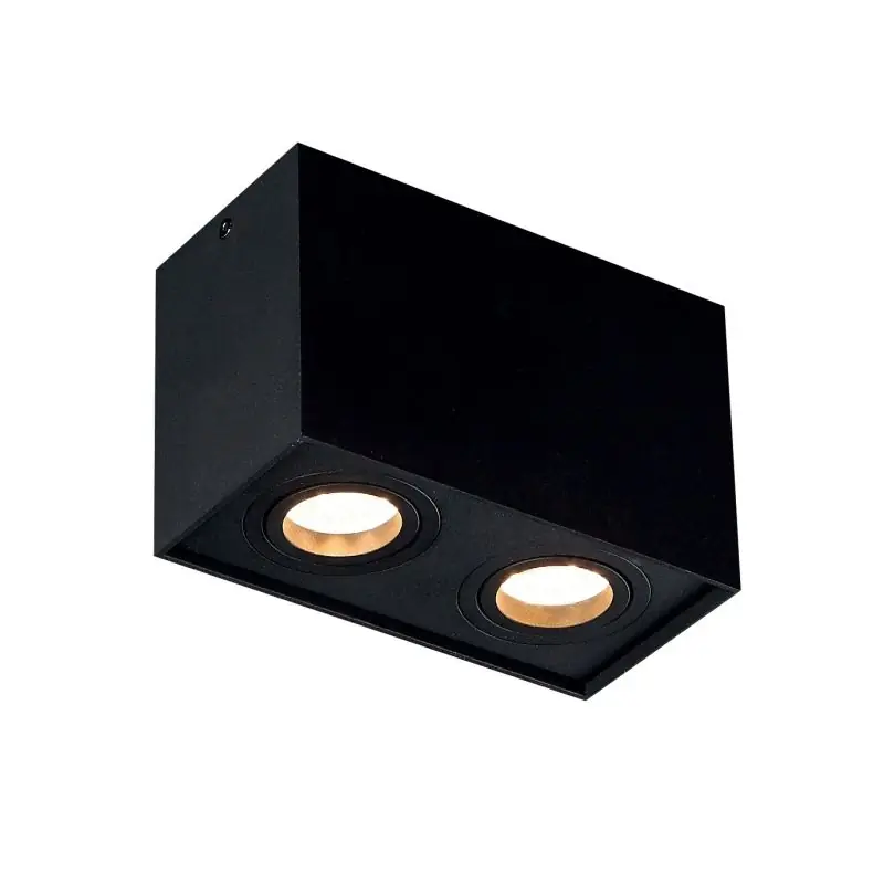 Trendy Maxlight Basic Square - opbouwspot 2L - 19 x 12 cm - zwart