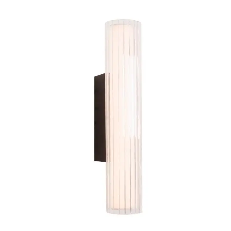 Maxlight Fayette - opbouw wandlamp - 12 x 6 x 31 cm - 6W LED incl. - IP44 - zwart Weekendaanbieding