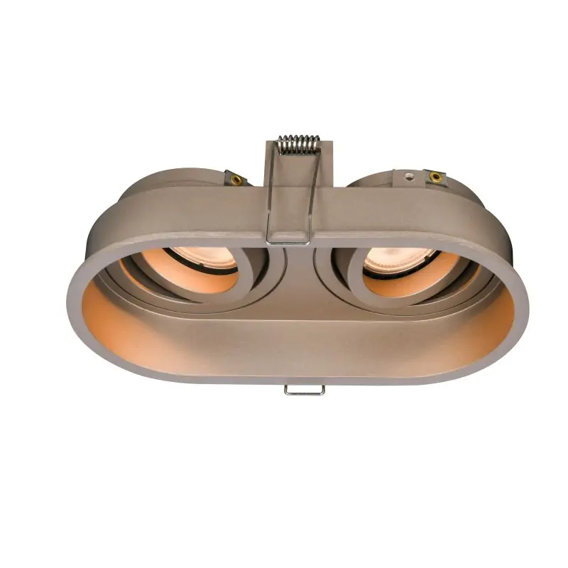 Lage Kosten Artdelight Rex2 - inbouwspot - 175 x 92 mm, 2 x Ø 86 x 81 mm inbouwmaat - champagne