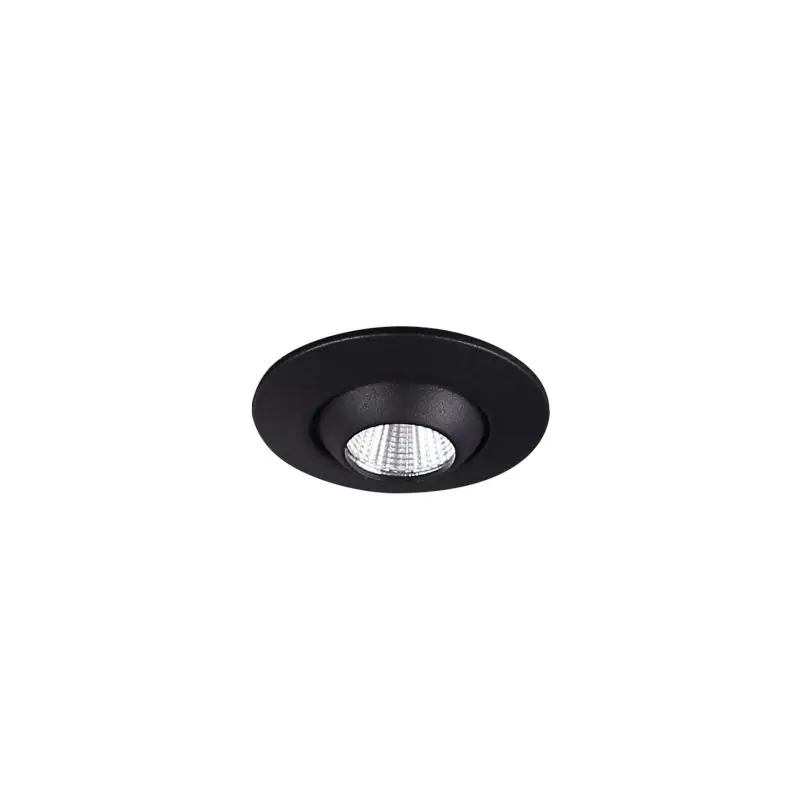 Hoge Kwaliteit Maxlight Yuca Round - inbouwspot - Ø 55 mm, Ø 45 mm inbouwmaat - 3W LED incl. - zwart