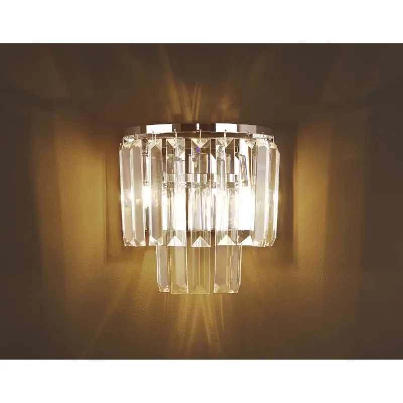 Maxlight Monaco - wandverlichting - 18 x 11 x 19 cm - chroom Exclusieve Aanbieding