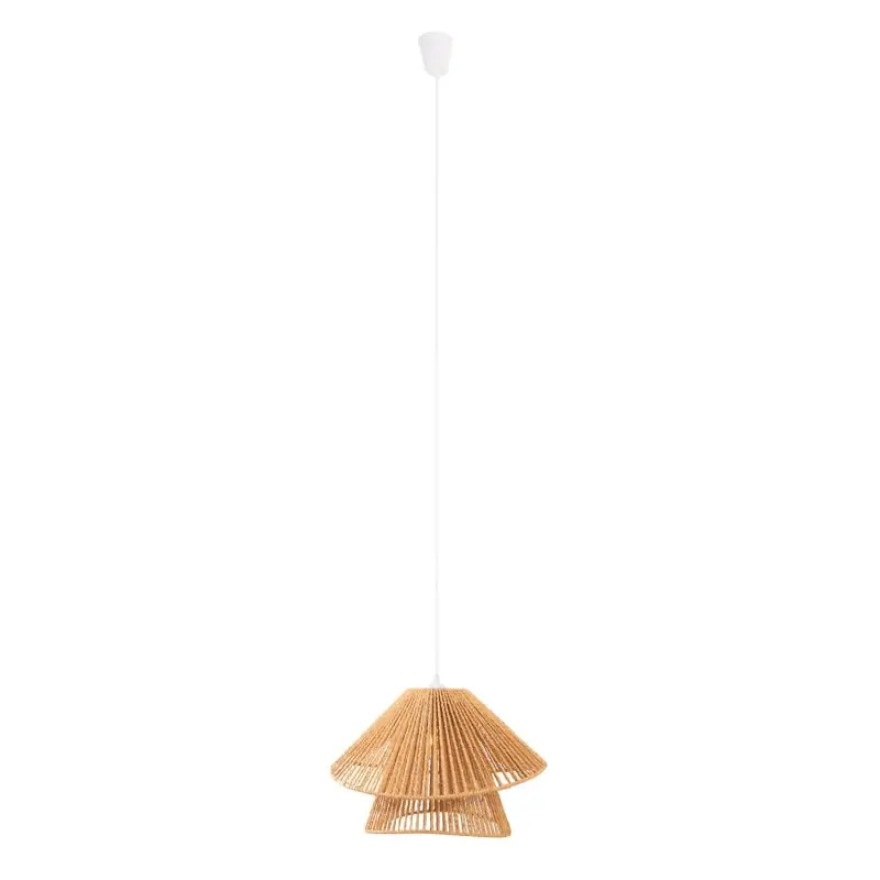 Betaalbaar Maxlight Amalfi II - hanglamp - Ø 45 x 165 cm - lichtbruin en wit