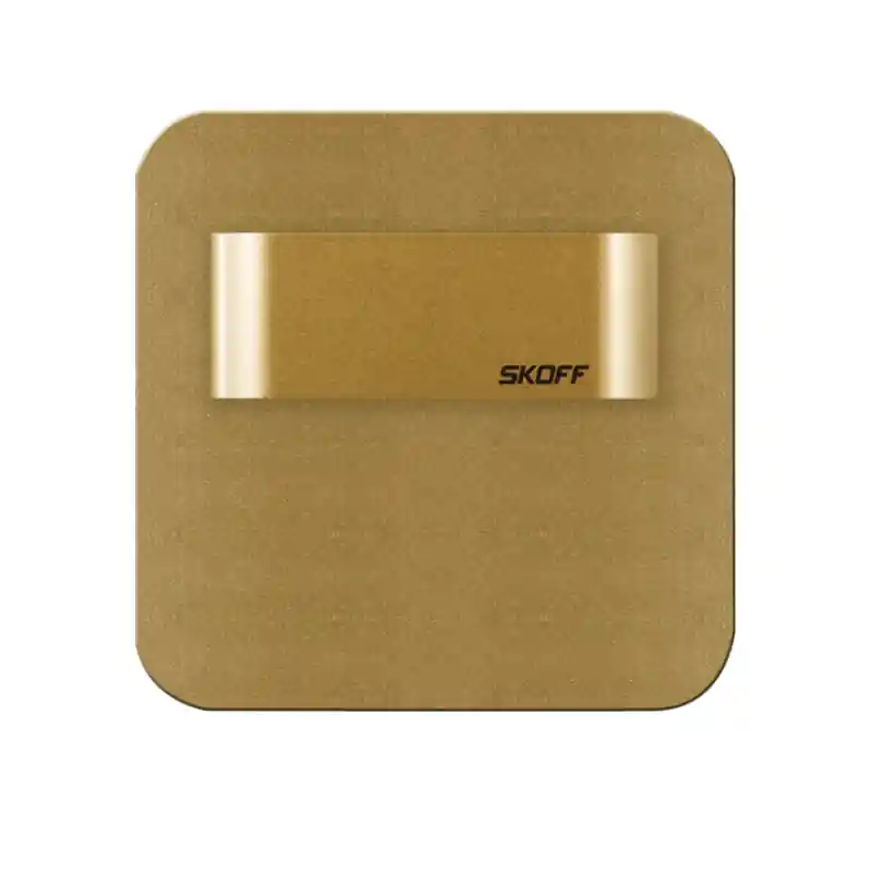 Skoff Salsa Short - inbouw wandverlichting - 73 x 73 mm - 1,8W LED incl. - 230V - goud - 3000K Beperkte Voorraad