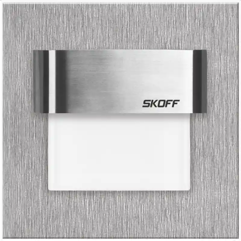 Skoff Tango LED - inbouw wandverlichting - 73 x 73 mm, past in 60 mm inbouwdoos - inox - 230V - 4000K Nieuwe Collectie