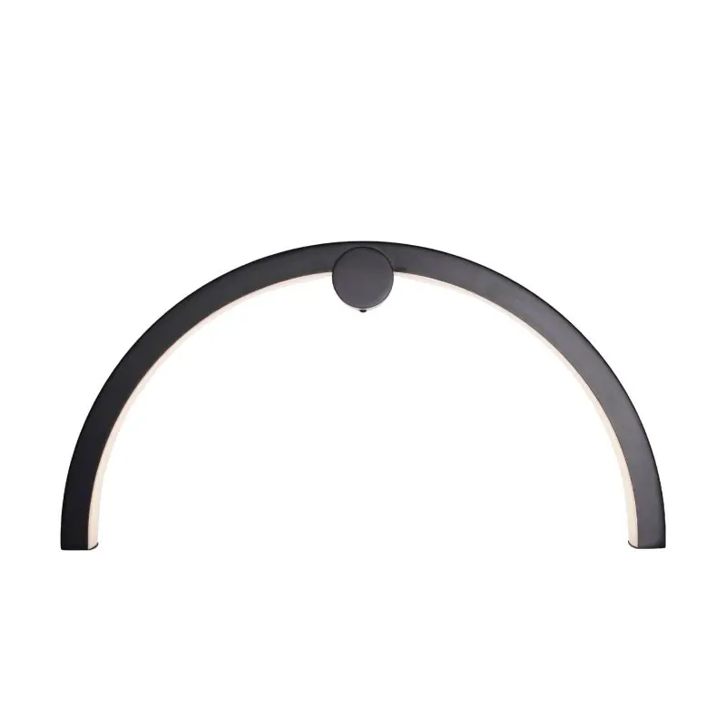 Luxe Maxlight Trio Arc - opbouw wandlamp - 60 x 11 x 30 cm - 16W LED incl. - IP44 - zwart