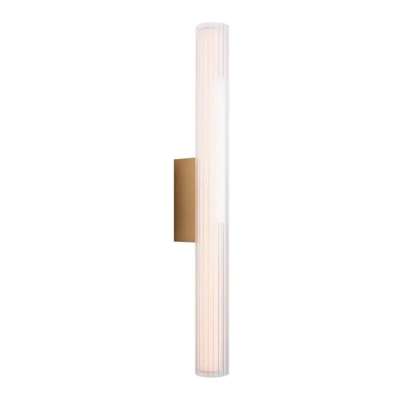 Op = Op Maxlight Fayette - opbouw wandlamp - 12 x 6 x 61 cm - 12W LED incl. - IP44 - goud