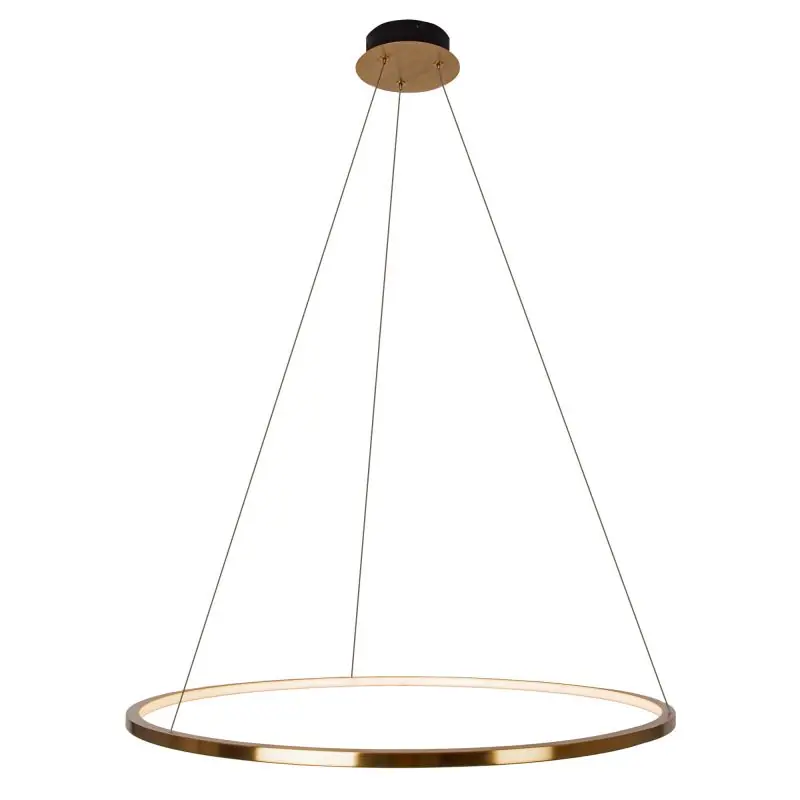 Maxlight Queen - hanglamp - Ø 50 x 150 cm - 19W LED incl. - geborsteld goud Premium