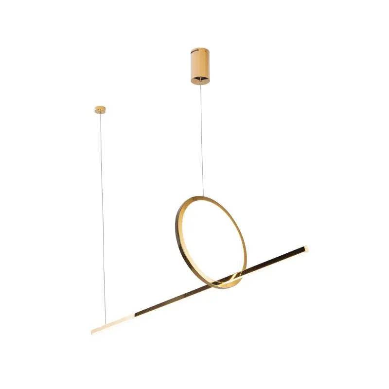 Beperkte Voorraad Maxlight Lozanna - hanglamp - 100 x 30 x 150 cm - 18W LED incl. - goud
