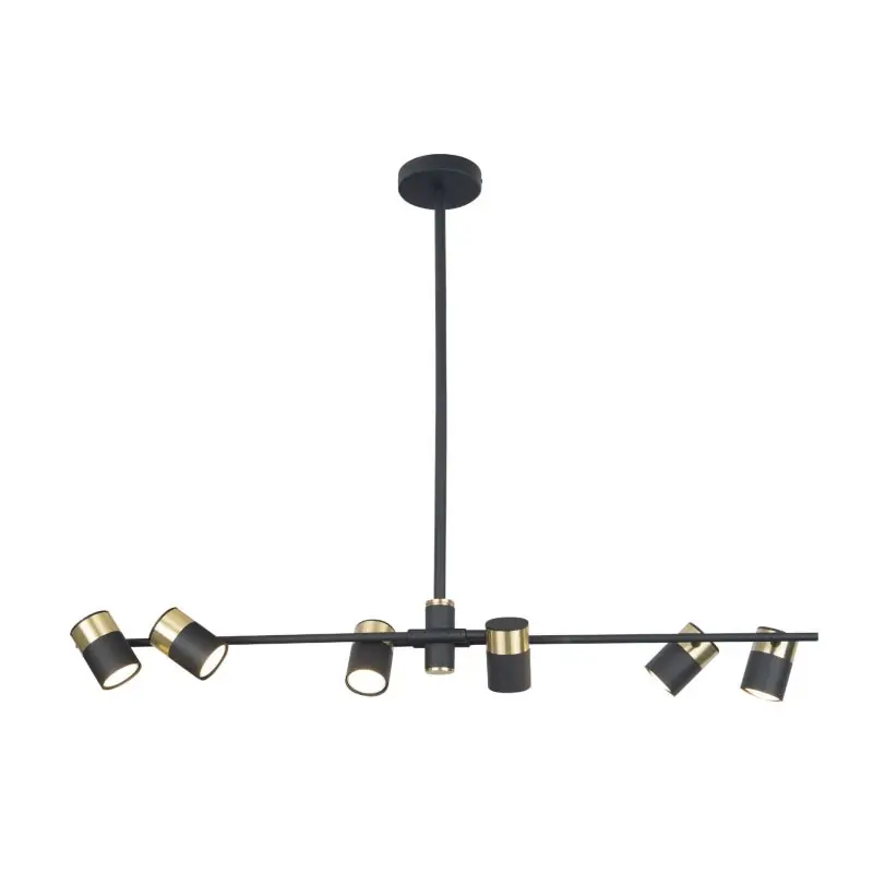 Maxlight Puma - hanglamp - 95 x 15 x 72 cm - zwart en goud Betrouwbaar