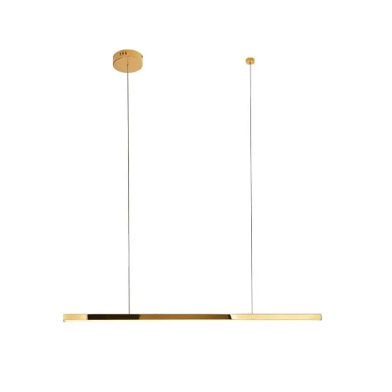 Budget Maxlight Trio - hanglamp - 100 x 3,6 x 150 cm - 12W dimbare LED incl. - goud