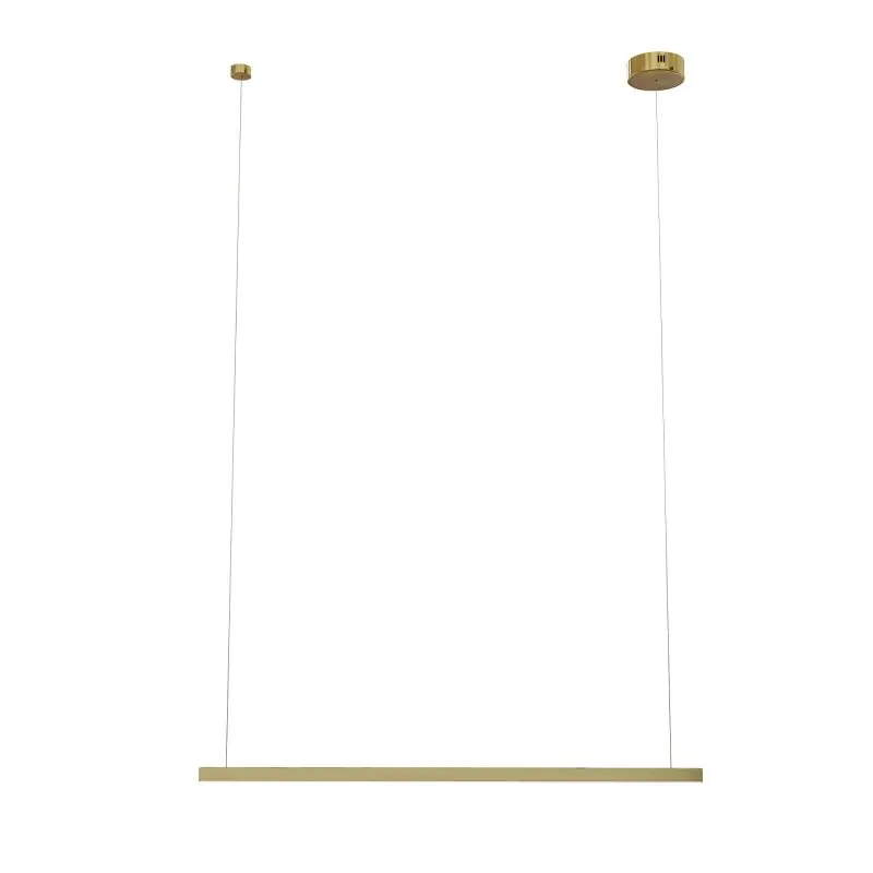 Maxlight Trio - hanglamp - 100 x 3,6 x 150 ccm - 12W dimbare LED incl. - geborsteld goud Beperkt Aanbod