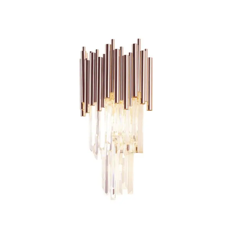 Maxlight Vogue - wandverlichting - 30 x 19 x 54 cm - goud Koop Vandaag