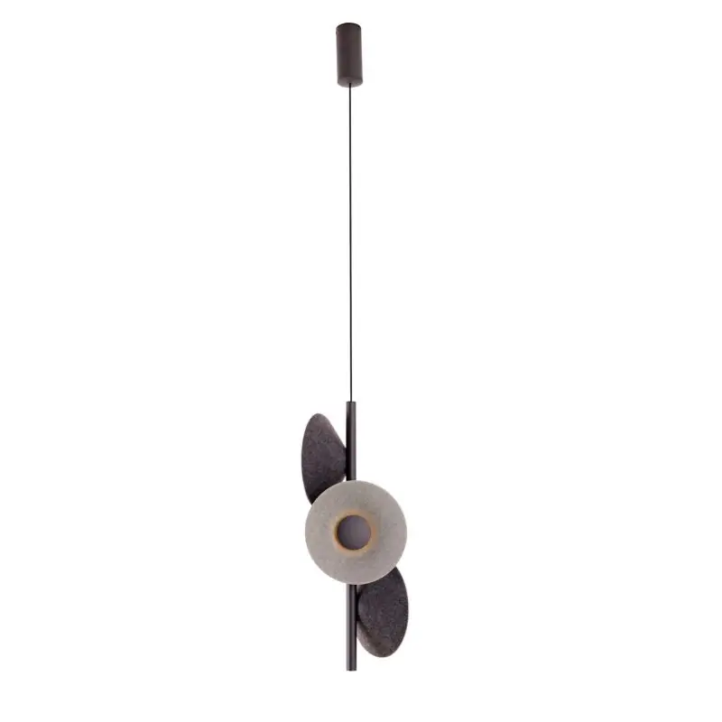 Seizoensaanbieding Maxlight Puro - hanglamp - 51 x 19 x 220 cm - 4 x 2W LED incl. - grijs en zwart