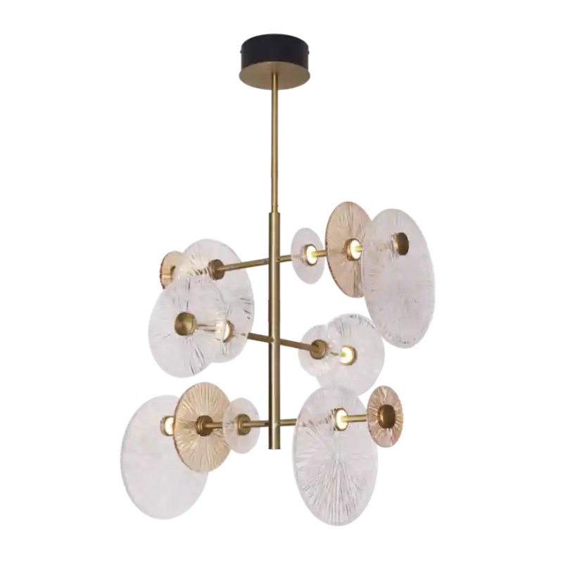Betaalbaar Maxlight Allure - hanglamp - Ø 60 x 105 cm - 14 x 3W LED incl. - mat goud