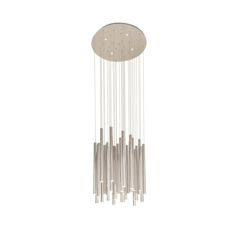 Populair Maxlight Organic - hanglamp - Ø 62 x 190 cm - 33 x 1W + 4 x 3W dimbare LED incl. - chroom