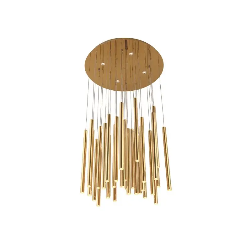Fabrieksprijs Maxlight Organic - hanglamp - Ø 62 x 190 cm - 33 x 1W + 4 x 3W dimbare LED incl. - goud