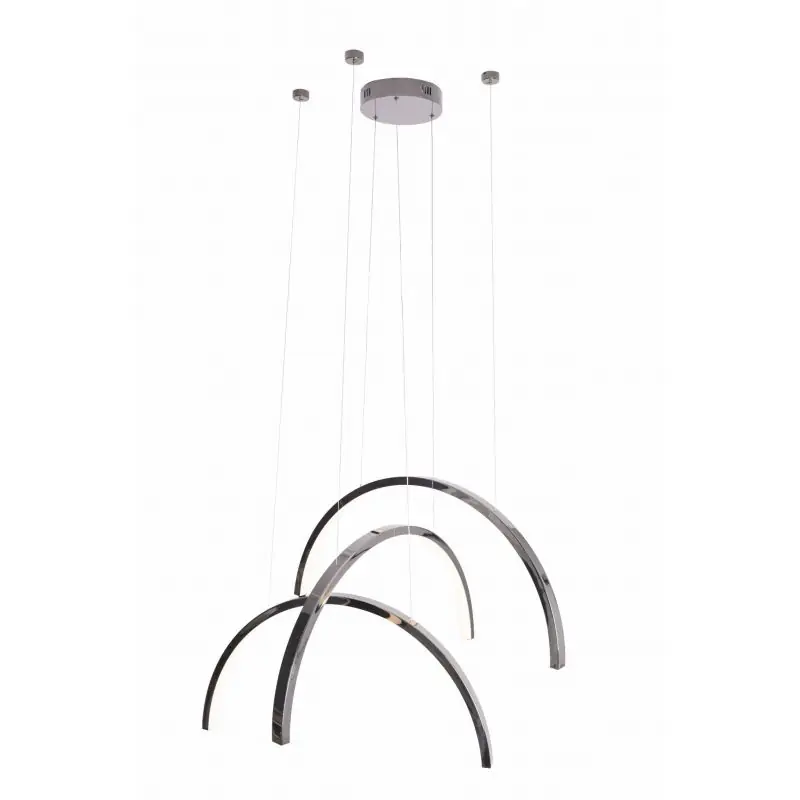 Hoge Kwaliteit Maxlight Trio Arc - hanglamp - 80 x 180 cm - 3 x 21W LED incl. - zwart en chroom