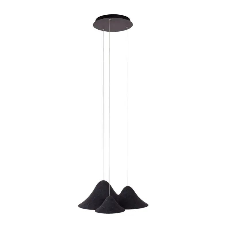 Maxlight Bellmond - hanglamp - Ø 60 x 200 cm - 21W LED incl. - zwart en grijs Seizoensaanbieding