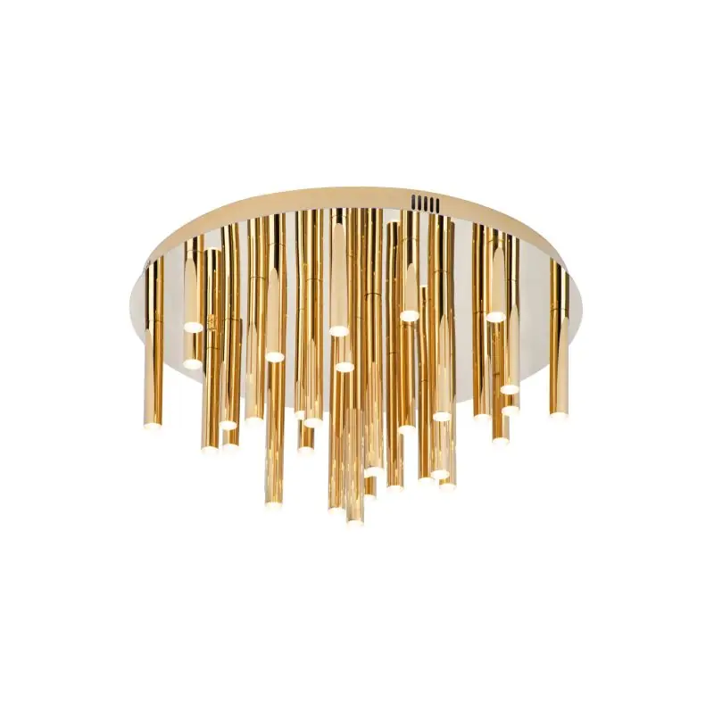 Luxe Maxlight Organic - plafondverlichting - Ø 60 x 34 cm - 33 x 1W dimbare LED incl. - goud