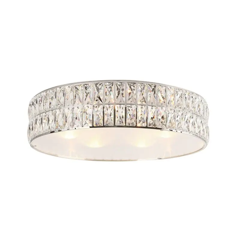 Maxlight Diamante - plafondverlichting - Ø 46 x 13 cm - chroom Weekendaanbieding