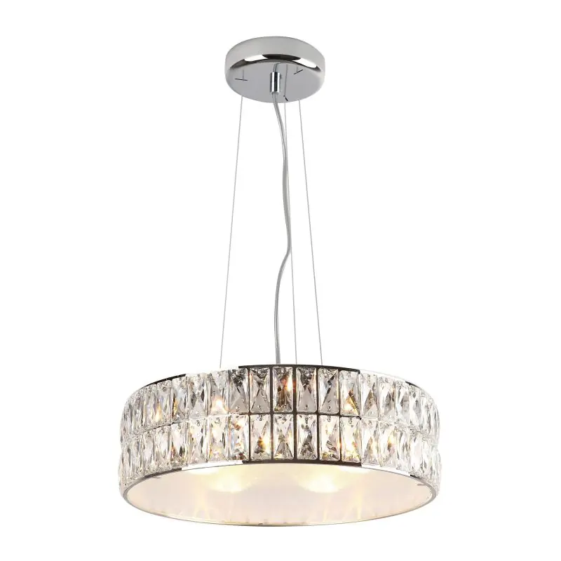Maxlight Diamante - hanglamp - Ø 46 x 135 cm - chroom Alleen Vandaag