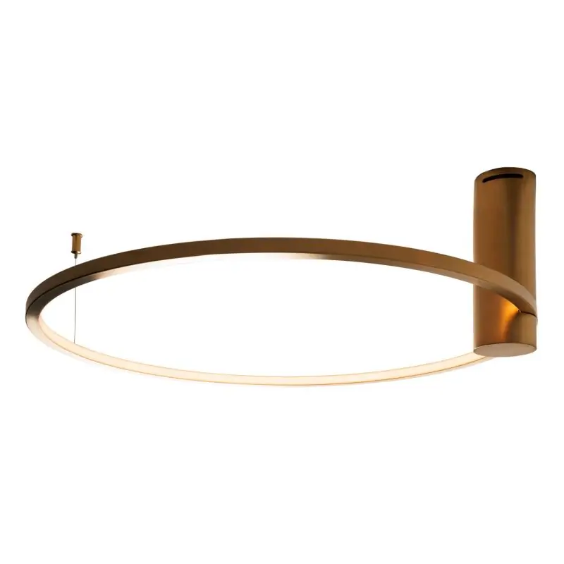 Maxlight Queen - plafondlamp - Ø 60 x 20 cm - 15W LED incl. - geborsteld goud Authentiek