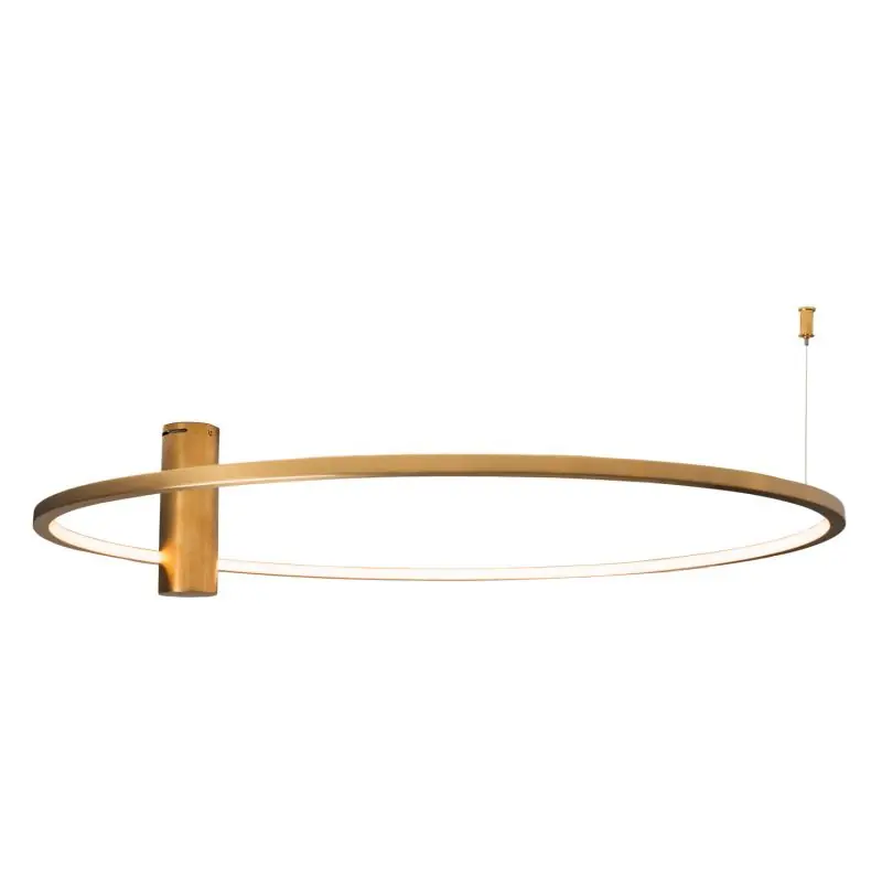 Maxlight Queen - plafondlamp - Ø 80 x 20 cm - 20W LED incl. - geborsteld goud Actieprijs