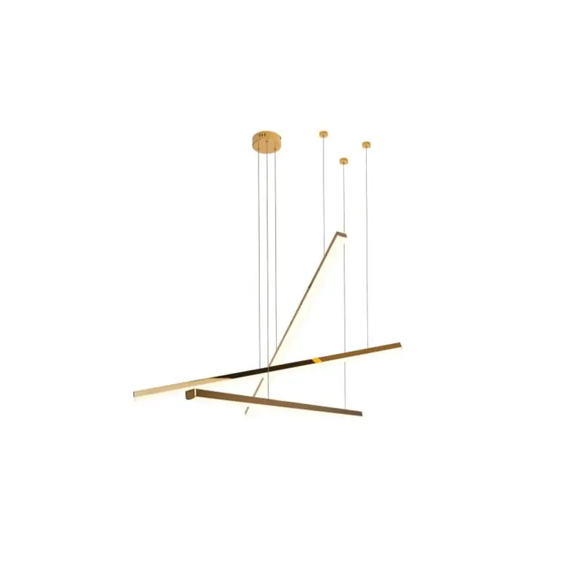 Betaalbaar Maxlight Trio - hanglamp - Ø 100 x 150 cm - 3 x 12W dimbare LED incl. - goud
