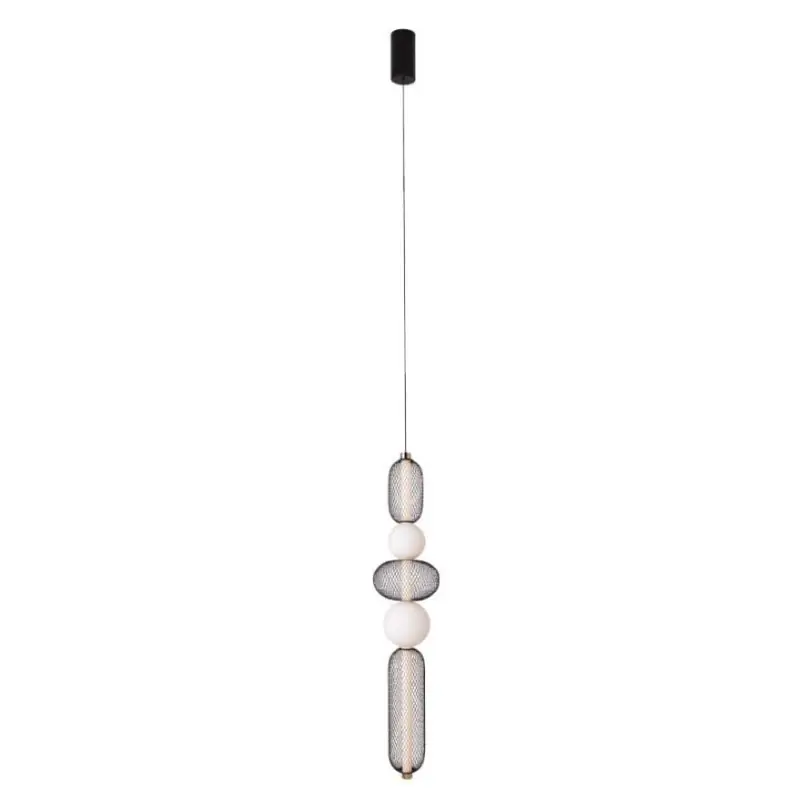 Professioneel Maxlight Bora - hanglamp - Ø 22 x 240 cm - 28W LED incl. - zwart en goud