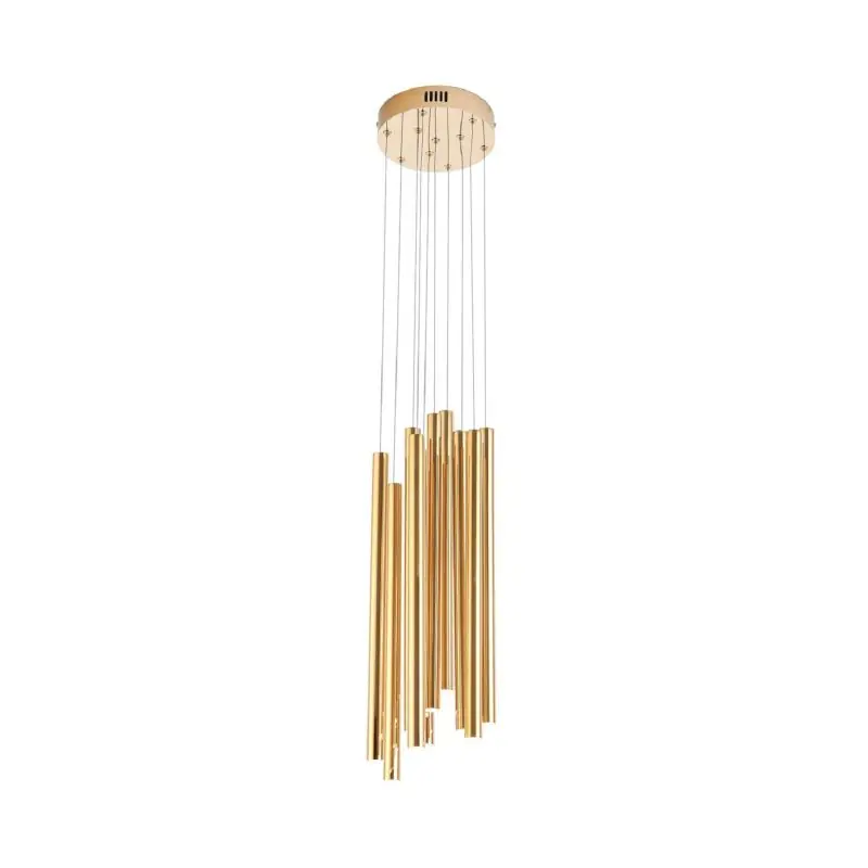 Voordeelprijs Maxlight Organic - hanglamp - Ø 20 x 180 cm - 10 x 1W dimbare LED incl. - goud