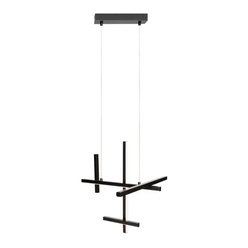 Maxlight Soho - hanglamp - 45,5 x 30 x 230 cm - 25W LED incl. - zwart Aanbieding