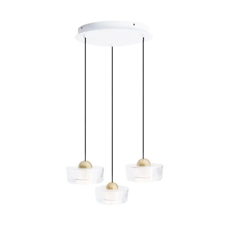 Garantie Inbegrepen Maxlight Lipari - hanglamp - Ø 35 x 180 cm - 22W LED incl. - geborsteld goud