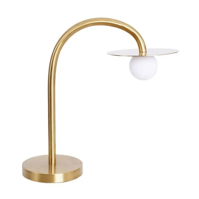 Gratis Verzending Maxlight Enigma - tafellamp - 39 x 45 cm - 2W LED incl. - geborsteld goud
