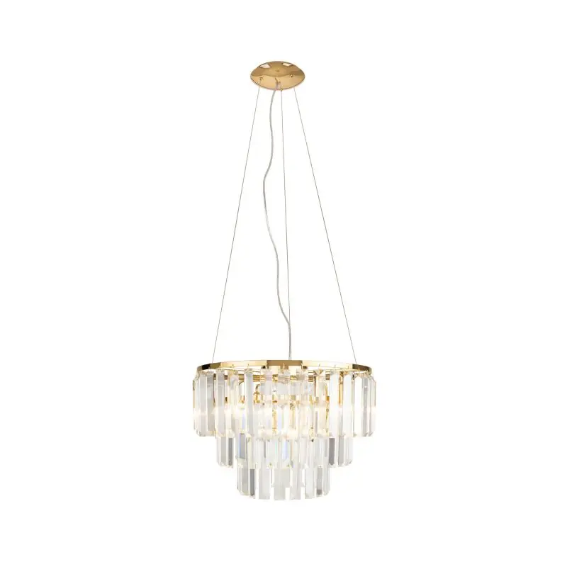 Maxlight Monaco - hanglamp - Ø 42 x 150 cm - goud Beperkte Voorraad