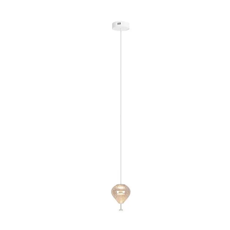 Maxlight Palloncini - hanglamp - Ø 12 x 180 cm - 2 x 3W LED incl. - wit, chroom en amber Koop Vandaag