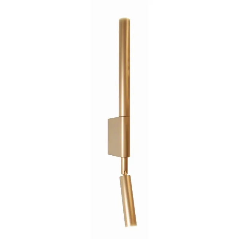 Dagaanbieding Maxlight Organic H - opbouw wandlamp - 10 x 47 cm - 2 x 1W LED incl. - geborsteld goud