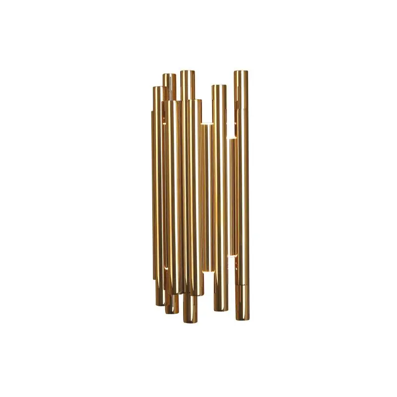 Maxlight Organic - wandverlichting - 19 x 10 x 43 cm - 8 x 1W LED incl. - goud Superprijs