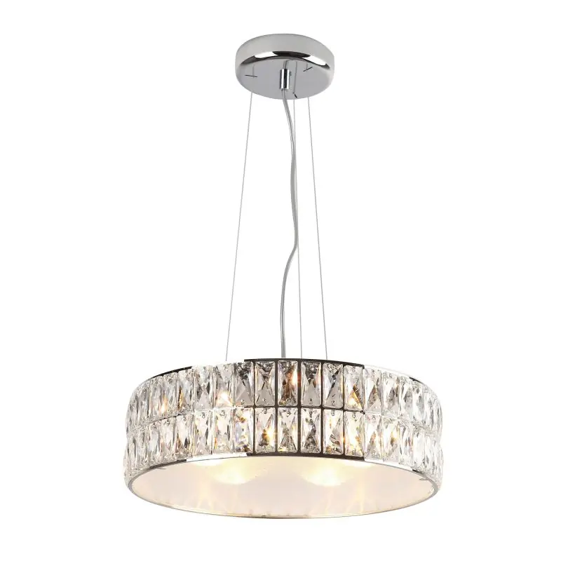 Maxlight Diamante - hanglamp - Ø 38 x 135 cm - chroom Koopje