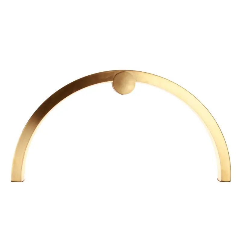 Lage Kosten Maxlight Trio Arc - opbouw wandlamp - 60 x 11 x 30 cm - 16W LED incl. - IP44 - geborsteld goud