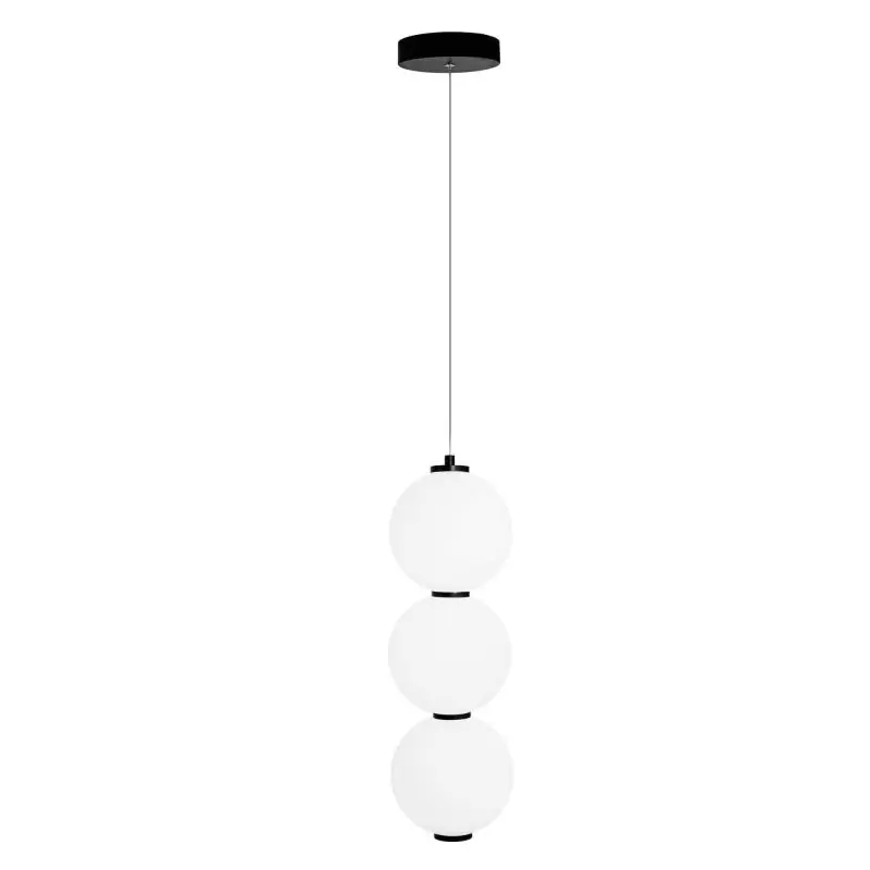 Maxlight Tama - hanglamp - Ø 16 x 180 cm - 23W LED incl. - zwart en wit Bulkbestelling
