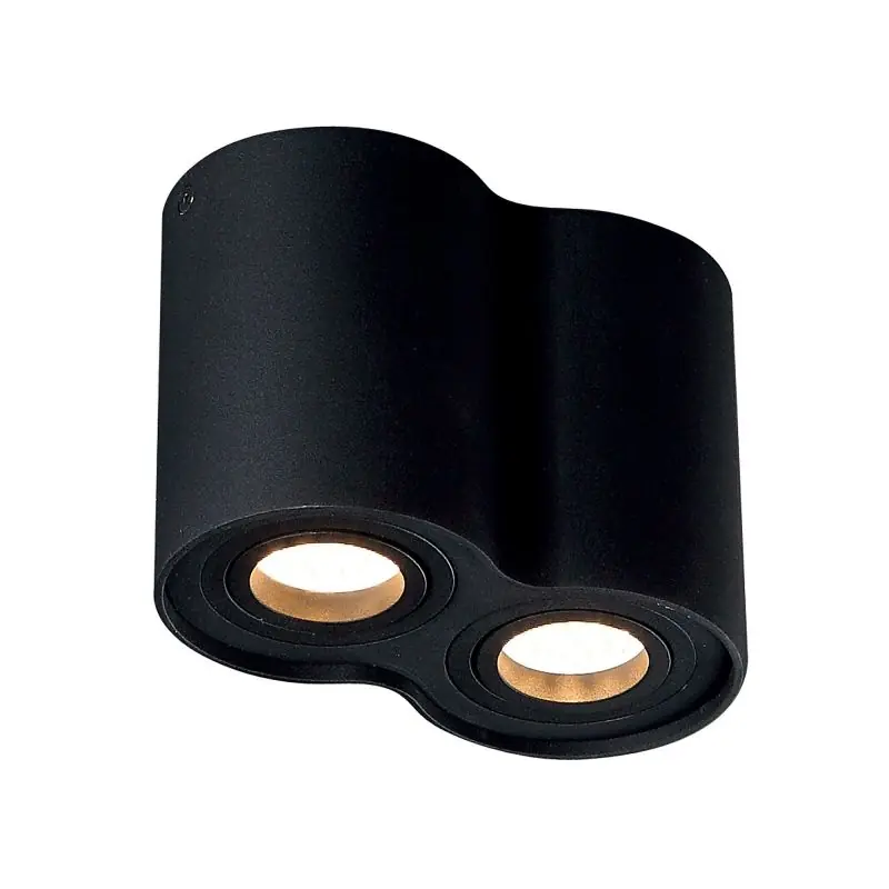 Maxlight Basic Round II - opbouwspot 2L - 17 x 9 x 12 cm - zwart Shop Nu