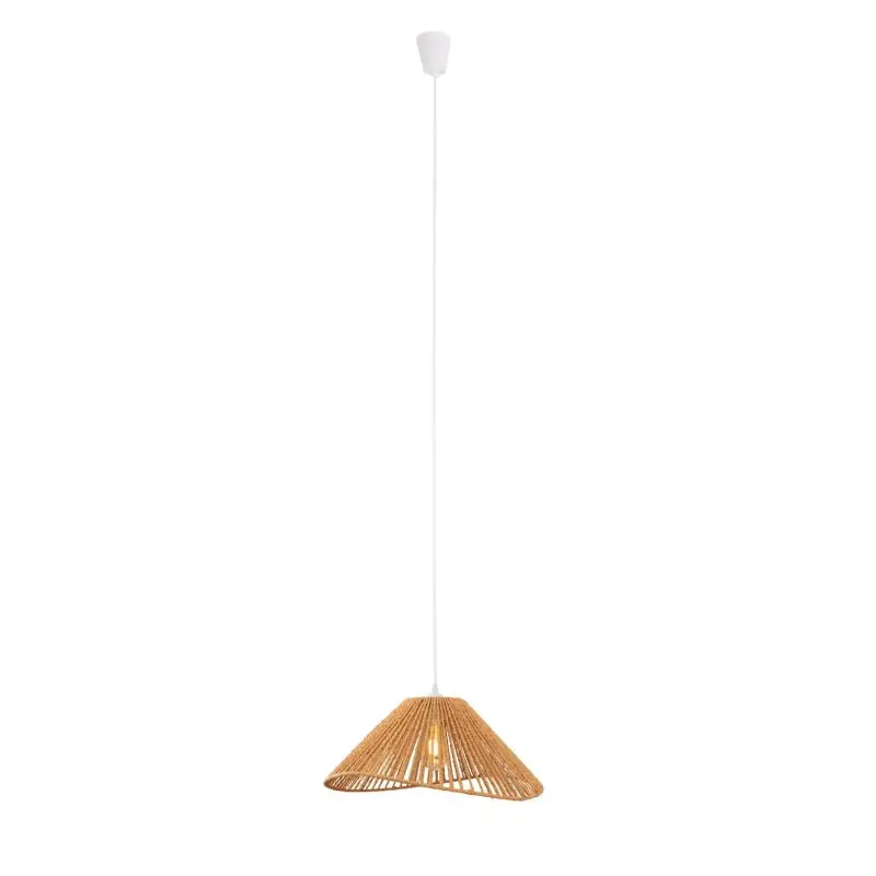 Hoge Kwaliteit Maxlight Amalfi I - hanglamp - Ø 45 x 165 cm - lichtbruin en wit