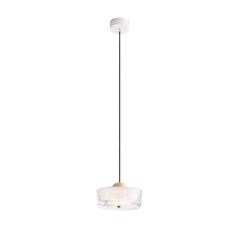 Maxlight Lipari - hanglamp - Ø 16 x 180 cm - 6W LED incl. - geborsteld goud Koop Vandaag