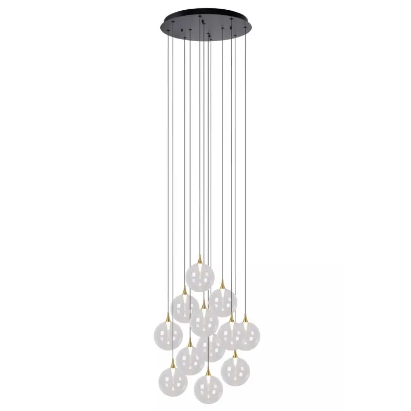 Lucide Gisela - hanglamp - Ø 61 x 326 cm - 12 x 3,6W dimbare LED incl. - transparant Bulkbestelling