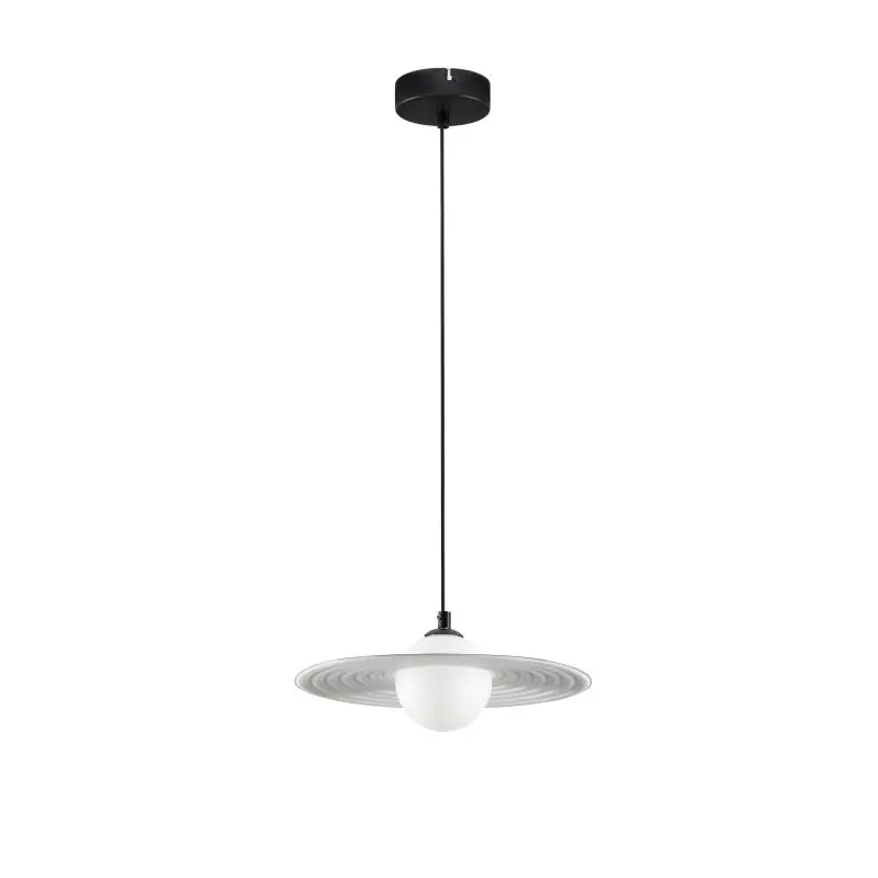 Nova Luce Reflet - hanglamp - Ø 30 x 220 cm - zandzwart en wit Direct Verzonden