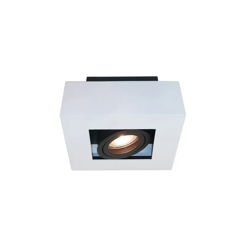 Bestseller Artdelight Bosco - opbouwspot 1L - 14 x 14 x 8,6 cm - wit en zwart