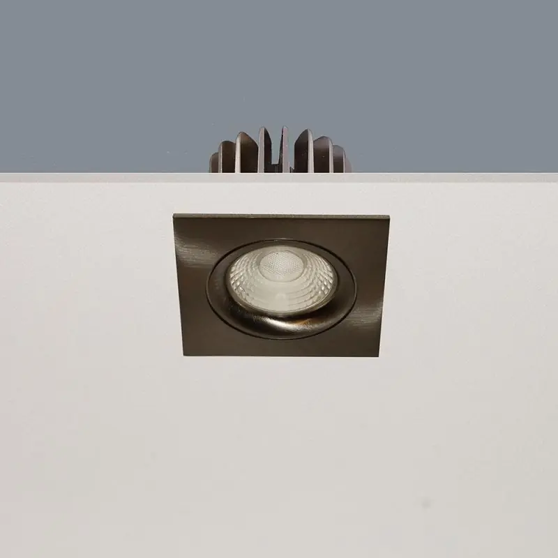 Lage Kosten Artdelight Venice 2508 - inbouwspot - 80 x 80 mm, Ø 68 mm inbouwmaat - 8W dimbare LED incl. - IP44 - mat staal