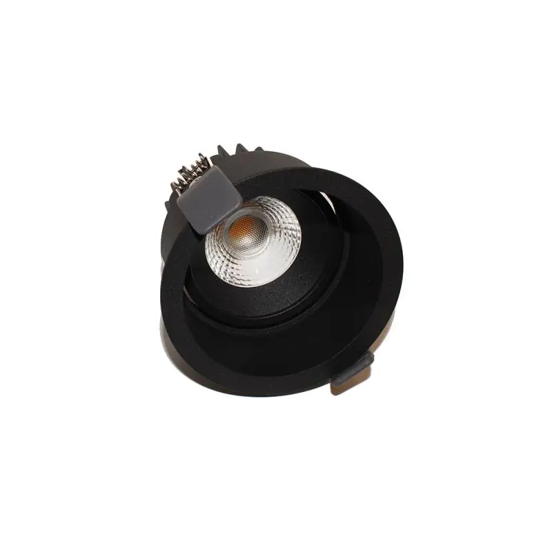 Artdelight Ribs - inbouwspot - Ø 90 mm, Ø 83 mm inbouwmaat - 10W dimbare LED incl. - IP44 - zwart Beste Prijs